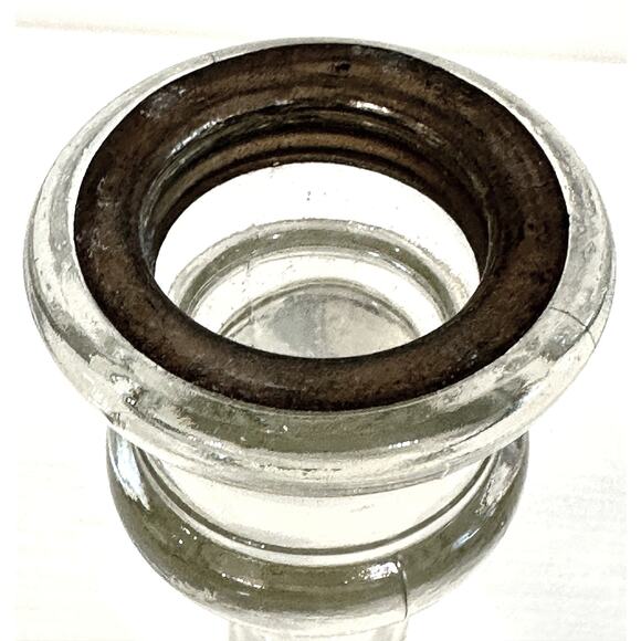 Pressed Glass Vintage 2-Part Screw Apart Candlestick 18.5" Tall-RARE & UNIQUE! - Picture 7 of 8